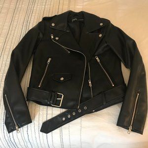 ZARA vegan moto jacket US small - motorcycle